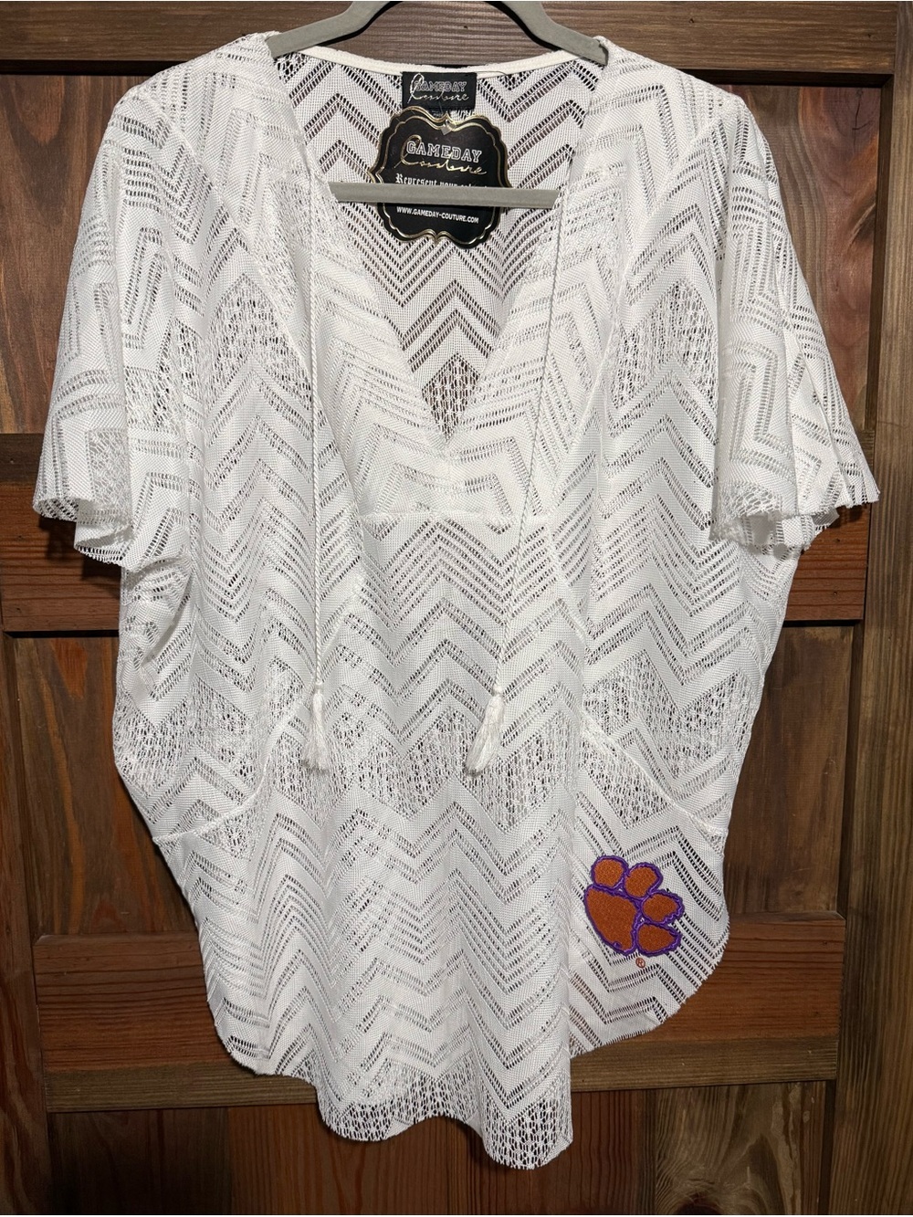 GameDay Couture Clemson Tigers V-Neck Top Size M-L